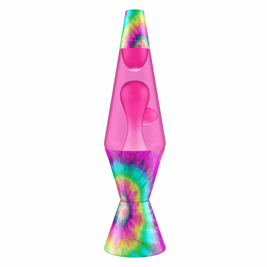 14.5″ LAMP – TIE DYE PINK SPIRAL B0